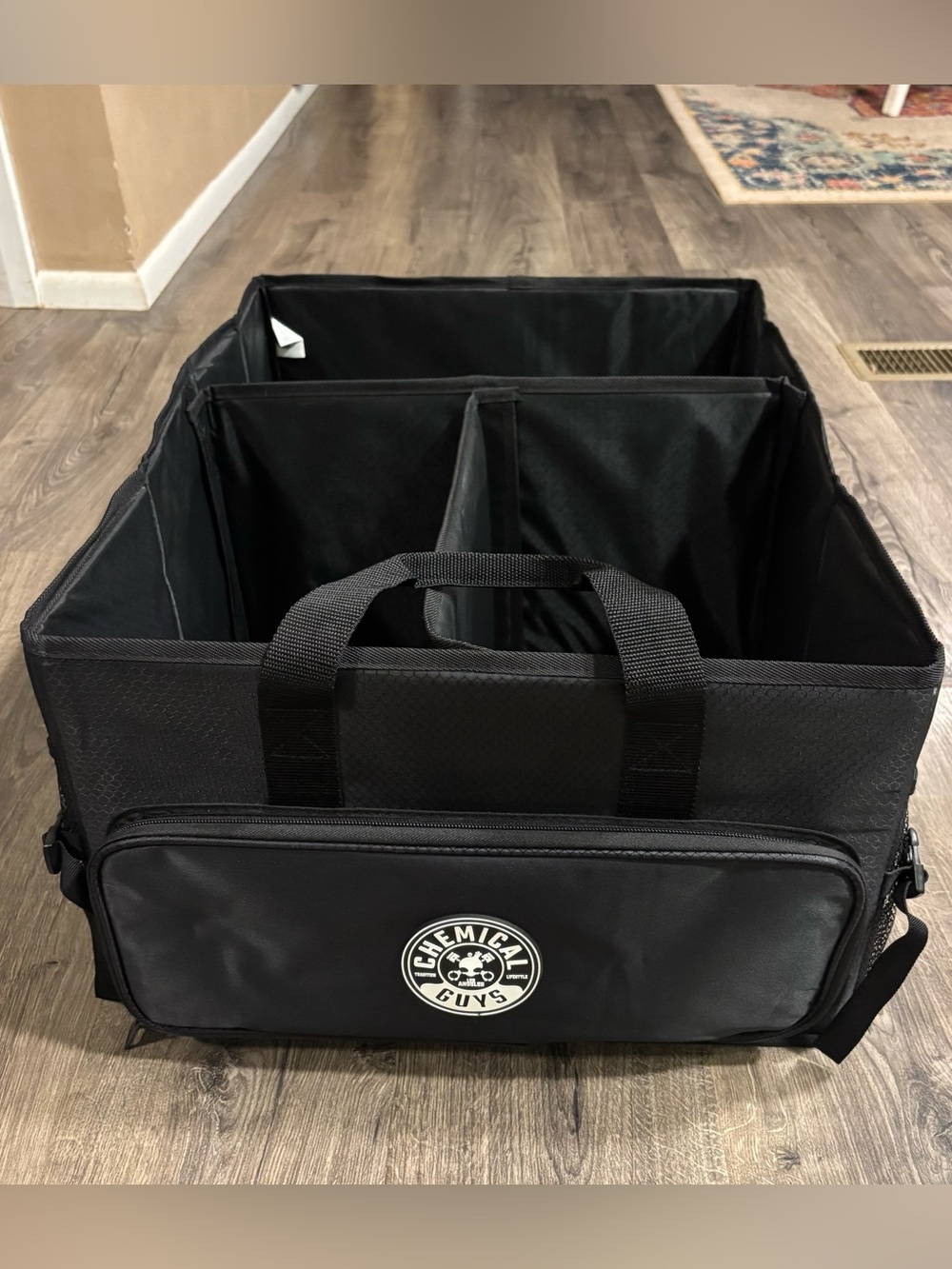 Chemical Guys Collapsable Black Car/Trunk Caddy Organizer w/ Front & Back Pocket